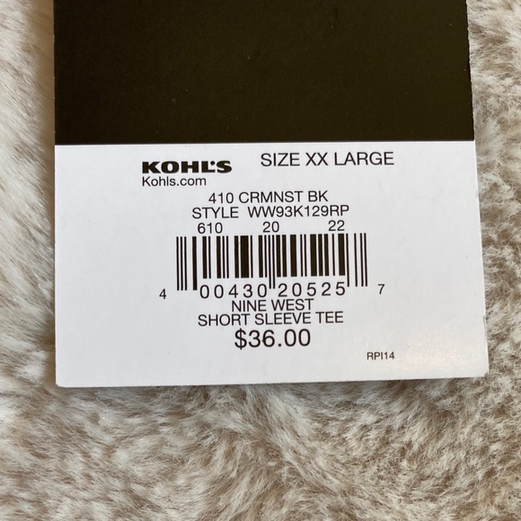 NEW Nine West Multi-Color Stripe Blouse Top XXL - Picture 9 of 10